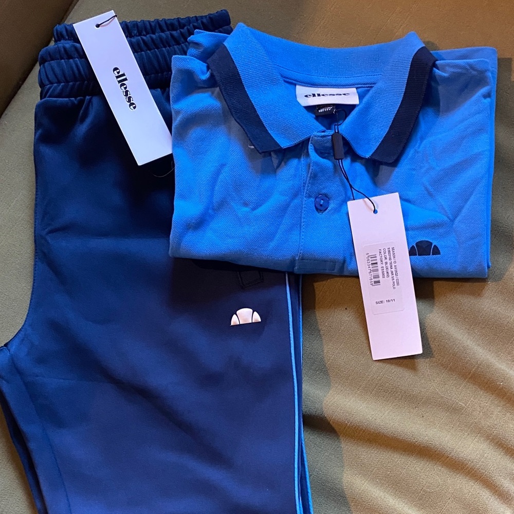 Ellesse Light Blue Polo and Navy Joggers